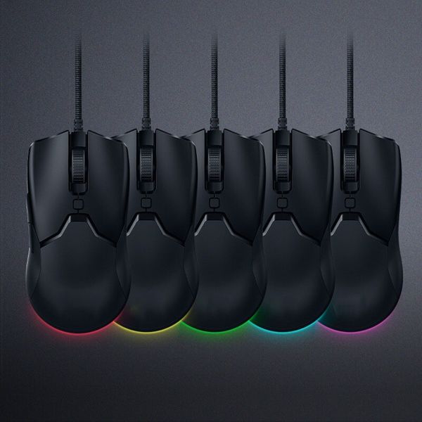 Ra-zer Deathadder Chroma Elite Vip-er Mini souris de jeu USB filaire 5 boutons souris à capteur optique noir souris de jeu édition essentielle standard noire avec logo DHL