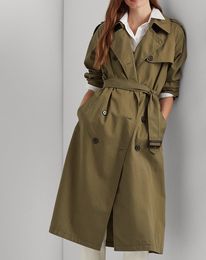 Ra1ph 1auren coupe-vent Trench Coats pour femmes manteau de luxe de marque manteau long femmes vêtements d'extérieur manteaux de créateurs tenues pour dames manteau de créateur de luxe