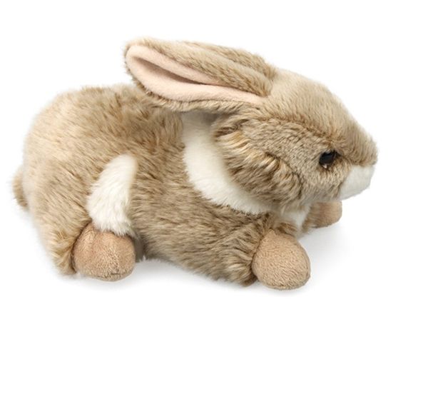 Lapin brun oreille érigée jouets enfant cadeau d'anniversaire poupée animal décoration jouer en peluche posture sujette dessins animés doux tissu non tissé chanceux animal dormir jouet maison ba43 F23