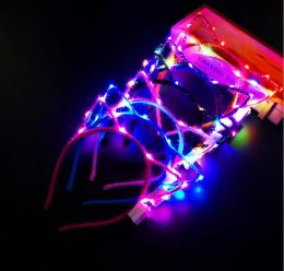 Konijn Kat Oren Hoofdband LED Oplichten Feest Gloeiende Benodigdheden Meisjes Jongens Hoofdband Voor Feestartikelen Verjaardag Halloween Kerstcadeaus9773939 LL