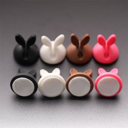 Câble de fil d'oreille de lapin Câble de cordon rangée Câble écouteur Organisateur de fil Storage Silicone Câble Câble Calle Cordon Clips T9I002628