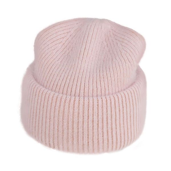 Chapeaux d'hiver en fourrure de lapin pour femmes Fashion Warm Beanie Solid Adult Cover Head Cap