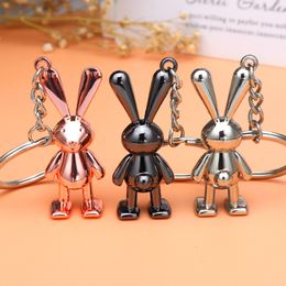 Konijnen Key Chain Hangers 2023 Nieuwe schattige konijnsleutelring Girls tas hanger Zodiac dieren minnaar sieraden geschenken