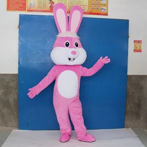 Konijnen mascotte kostuum animatie pop animatie publiciteit plush konijn roze konijn verkleed poppen cartoon kostuum kleding cartoon