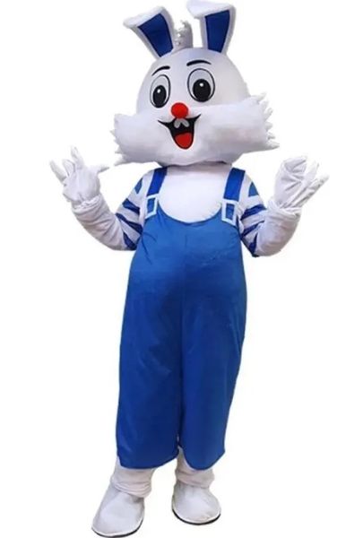 Disfraz de mascota de conejo, disfraz de personaje de dibujos animados de Carnaval, disfraz de fiesta publicitaria