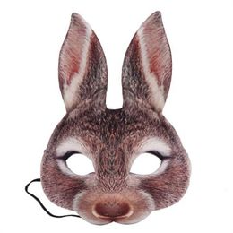 Masque de lapin masquée Party Animal Mask Halloween Pâques Mardi Carnival Cartoon Eva Masque