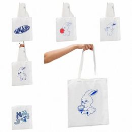 Sac fourre-tout à motif de lapin, nouveau sac en jean, sacs organisateur de boutique Kpop Fi, souvenirs pour lapins, cadeau de collection pour fille, nouvel Album S225 #