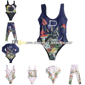 Traje de baño con estampado de conejo para mujer, traje de baño Sexy sin espalda, traje de baño de una pieza, conjunto de Bikini para surfear en verano