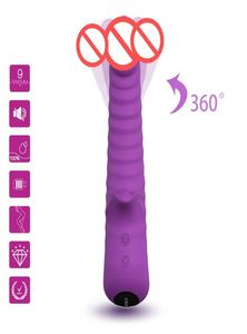 Vibratrice de lapin à 360 degrés Vanteur rotatif Big Dildo Clitoris Stimulator G Vibrateur Spot Toys Sex pour femmes2393361