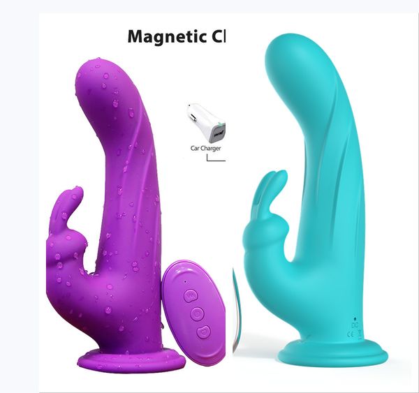 Vibratrice de lapin jouet sexuel adulte - Turbo Turbo Dildo Dildo Vibration Dispositif Purple Multi-fonction imperméable Vibrateur - G Stimulateur Spot Masturbation Femme Toy sexuel