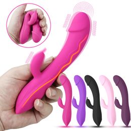 Vibromasseur lapin godes vagin point G Clitoris mamelon double stimulateur masseur jouets sexuels boutique pour femmes adultes masturbateurs féminins