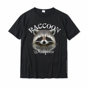 Racco Whisperer Shirt Schattig Racco Lg Mouw T-shirt Getailleerd Unieke Top T-shirts Cott Tops Shirt Voor Mannen Normale W0lF #