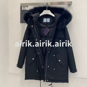 Manteau de fourrure de raton laveur fermeture éclair noir hiver style britannique hommes doudoune capuche classique garder au chaud épais Parka hommes