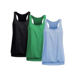 Terbarbacs Racerback pour femmes yoga short-tops sans manches en ligne des chemises musculaires en vrac activewear 3 pack