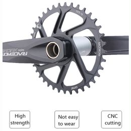 Racework Crank Aluminium Alloy Hollow Integrated 170mm 175mm 32 34 36 38T Sprocku