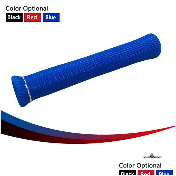 Racing - Bujía de fibra de vidrio Protector de calor Manga Combustible A/C Cableado de línea de aceite 6 Negro Rojo Azul Pqy-Sph11 Entrega directa