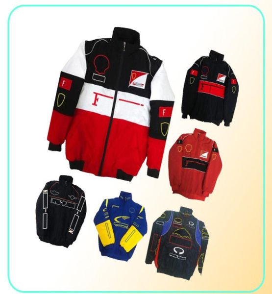 Veste de course voiture d'hiver logo entièrement brodé vêtements en coton spot 8127342