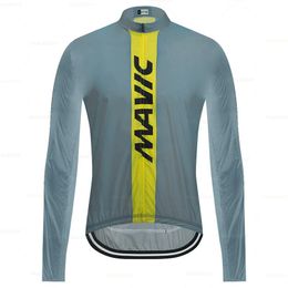 Jaquetas de corrida 2021 unissex ciclismo bicicleta roupas à prova de vento anti-UV Maillot esportes manga longa leve e camisa fina