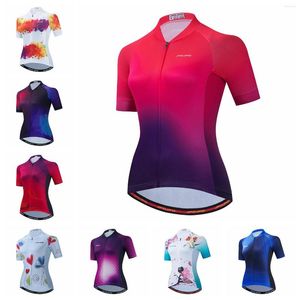 Vestes de course 2022 Maillot de cyclisme Femmes Chemises de vélo Femme Lady VTT Top Vêtements de vélo Vêtements de route de montagne Uniforme d'été Rouge