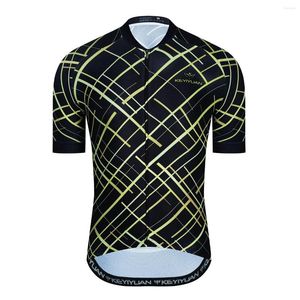 Racing Jackets 2022 Keyiyuan Men Cycling Jersey Outdoor MTB Sports Wear Summer Short Sleeve Bicycle Shirt Bike Tops Maillot Velo