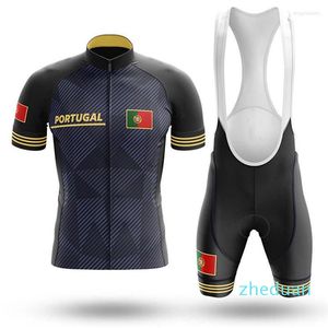 Racing Jackets 2022 Portugal Cycling Jersey Summer Breatable Set Pro Team Clothing Road Bike Sets Bicycle MTB ROPA