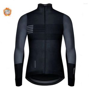 Racing Jackets 2022 Spain Winter Thermal Fleece Jacket Cycling Jersey Long Sleeve Ropa Ciclismo Hombre Bicycle Wear Bike Clothing Maillot