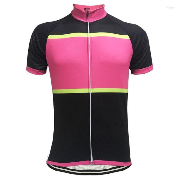 Racing Vestes 2023 Noir Rose Hommes Vélo Chemise D'été Respirant À Manches Courtes Maillot De Cyclisme En Plein Air VTT Route Vélo Top HI300