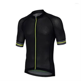 Racing Jackets 2023 Climber's Short Sleeve Cycling Jersey Processus sans couture avec tissu à mailles à cellules ouvertes