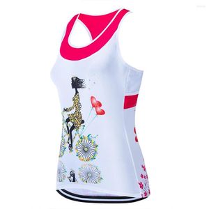 Racing Vestes 2023 Maillot De Cyclisme Femmes Vélo VTT Top Shirt Maillot Vélo D'été Route Montagne Filles Tops Respirant Rose Blanc