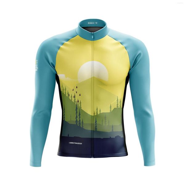 Vestes de course 2023 manches longues hiver polaire thermique maillot de cyclisme coloré extérieur vélo de route homme righttrack cycle vêtements