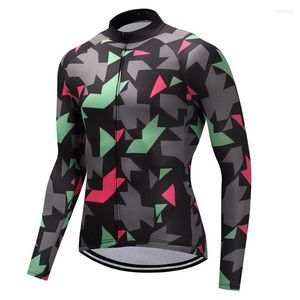 Vestes de course 2023 Sports de remise en forme en plein air Long vélo cyclisme Jersey vêtements de vélo hommes printemps et automne Ropa Ciclismo FU04 XS-3XL