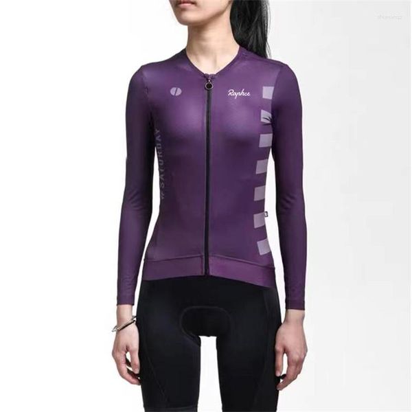 Chaquetas de carreras 2023 Rapha Sports Team Training Jersey de Ciclismo para hombres y mujeres Transpirable de manga larga Mallot Ciclismo Hombr