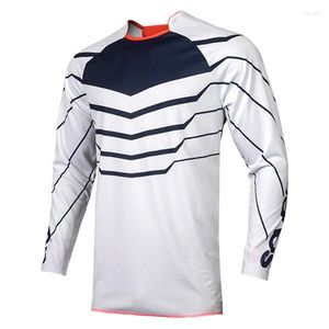 Racing Jackets 2023 Jersey de Summer Road Top Bike Downhill Mountain Línea blanca Off-Road Long-Long-Long-Long Men athing Cycling Ciclismo