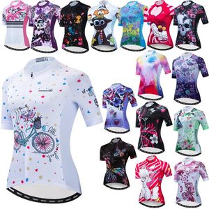 Racing Vestes 2023 Femmes Maillot À Manches Courtes VTT Vêtements De Cyclisme Ropa Ciclismo Été Vélo De Route Vêtements Dame Équipe Uniforme Respirant