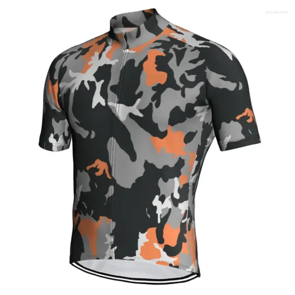 Chaquetas de carreras 2024 al aire libre Pro manga corta bicicleta Jersey hombre Camo ropa camiseta MTB Ciclismo de Carretera deporte bicicleta Top ropa cruzada