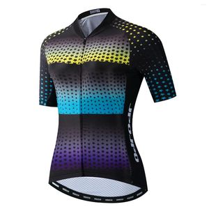 Vestes de course 2024 femmes cyclisme Jersey été à manches courtes vtt chemise VTT vêtements poches réfléchissant Duick sec