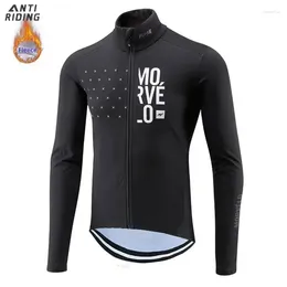 Vestes de course 2025 Morvelo Bicycle à manches longues Cycling Men Clothing Pro Team Outdoor Bike Ropa