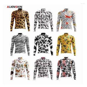 Racing Jackets Alienkin Pro Team Cycling Jersey Spring/Autumn Women Long Sleeve Mountain Bike Ciclismo Maillot Bib Pants 19D Gel Cushion