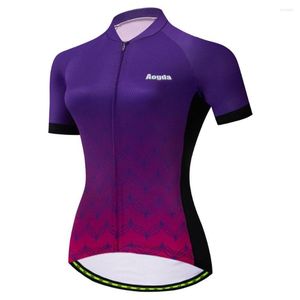 Racing Jackets Aogda Cycling Jerseys Vrouwenfiets shirts fietsende kledingsporten
