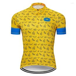 Vestes de course Maillot de cyclisme Banana VTT Uniforme Vêtements de vélo Vêtements de vélo de route à séchage rapide Été Maillot court pour hommes Anti-sueur Sports