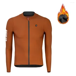 Rennjacken BIEHLER Winter Herren Fleece Warm Fahrrad Radfahren Sweatshirt Straße Bequemes Langarm-Top Outdoor-Sportbekleidung