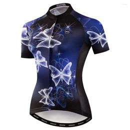 Vestes de course Équipe de vélo 2023 Femmes / hommes Tops en jersey cyclistes / Vêtements à manches courtes Style d'été / Vêtements de vélo jaune / vert / jaune / rouge