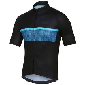 Racing Jackets Zwart Quick Dry Sports Jersey fietsende kleding fiets slijtage korte mouw op maat gemaakte buiten