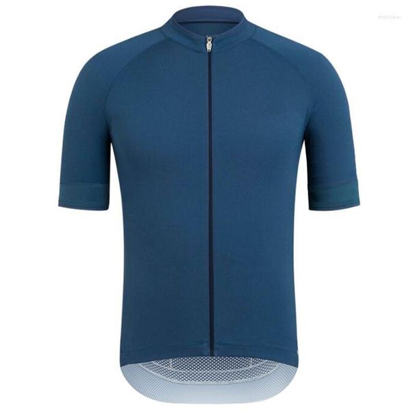 Vestes de course Bleu Pro Team Maillot de cyclisme Vêtements de vélo en mouvement Vêtements de vélo Chemise à manches courtes Poignets découpés au laser