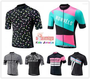 Racing Vestes Garçons Cyclisme Ensemble Morvelo D'été À Manches Courtes Maillot Vélo De Route Vêtements VTT Vélo Vêtements Enfants Roupa De Baike