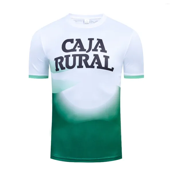 Vestes de course Caja Rural Cycling Team Jersey 2024 Italia Fashion Fashion Menue rapide Dry Running Tshirt Bike Maillot Sports Football Clothing