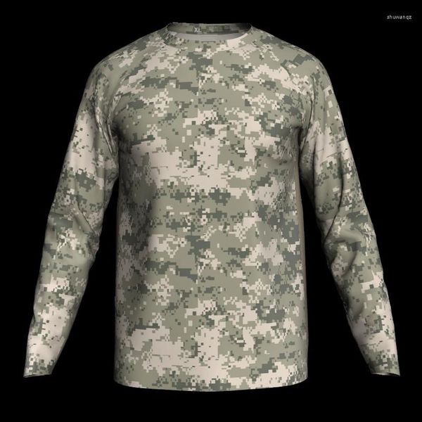 Racing Vestes Camo Hommes À Manches Longues Vélo De Route Maillot VTT Chemise Vélo Vêtements Vélo Dossard Porter Cavalier Chandail Randonnée Sports De Plein Air Tops