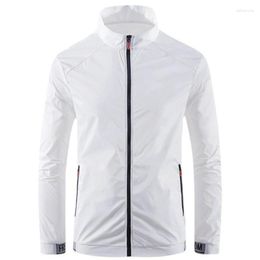 Vestes de course Caskyte été hommes coupe-vent cyclisme veste Anti-UV ultraléger à capuche vtt vélo à manches longues coupe-vent VTT manteau