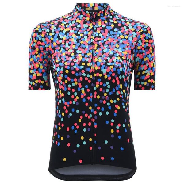 Vestes de course Jersey de cyclisme classique femmes à manches courtes été coloré Ride vêtements de vélo vêtements respirant Triathlon vtt