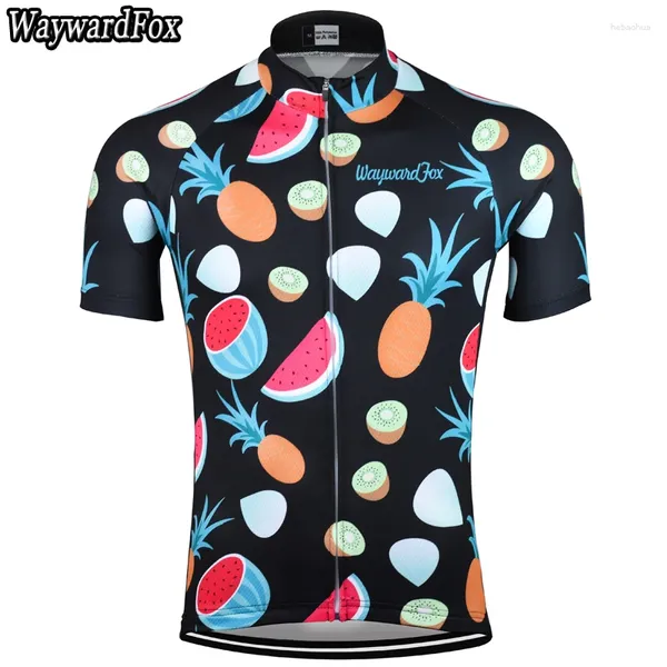 Jackets de carreras Patrón de frutas clásicas Ciclismo para hombres Jersey Road Bicicleta de manga corta Summer Summer Ropa para bicicleta Seco rápido